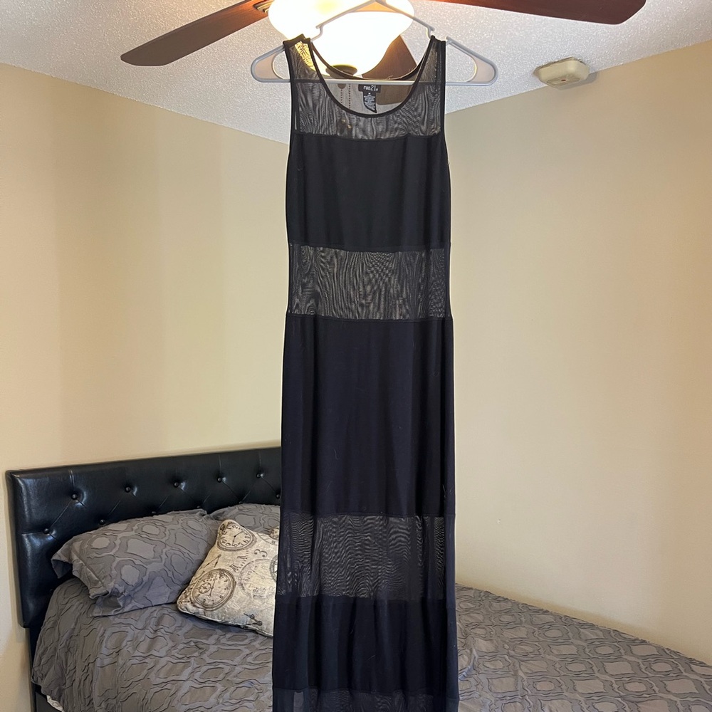 Rue21 Black Mesh Maxi Dress